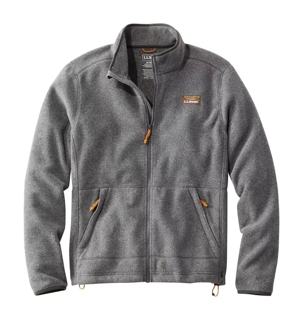 L.L.Bean Jacket Mens XL Regular Gray Mountain Classic Fleece Full Zip Hiking